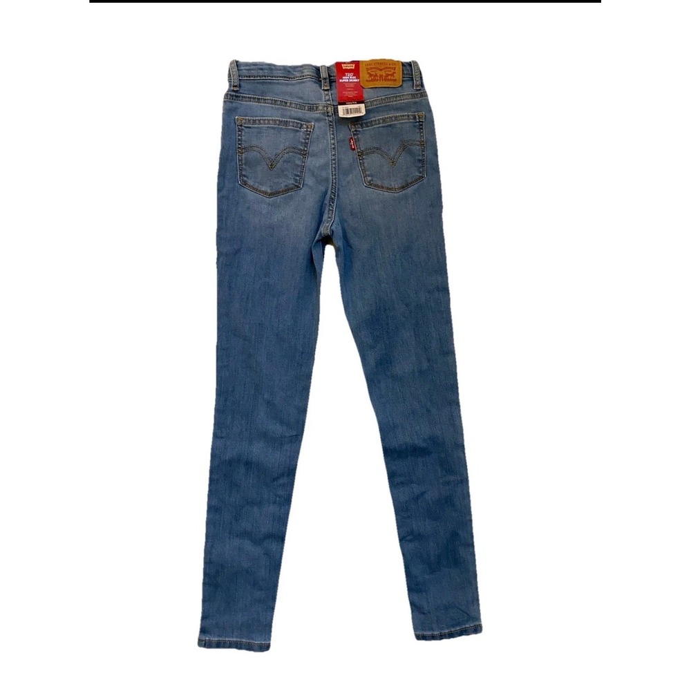 Levi's Kids 720 High Rise Super Skinny Light Wash Jeans Size 10 Adj Waist‎ NEW